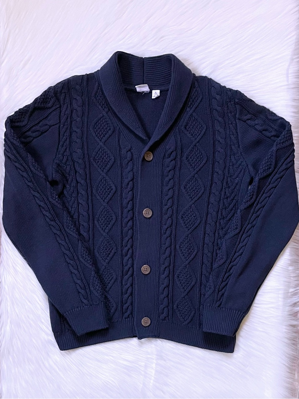 Gap Kids Cable-Knit Navy Cardigan Sweater
